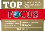 Focus - TOP nationaler Arbeitgeber 2021