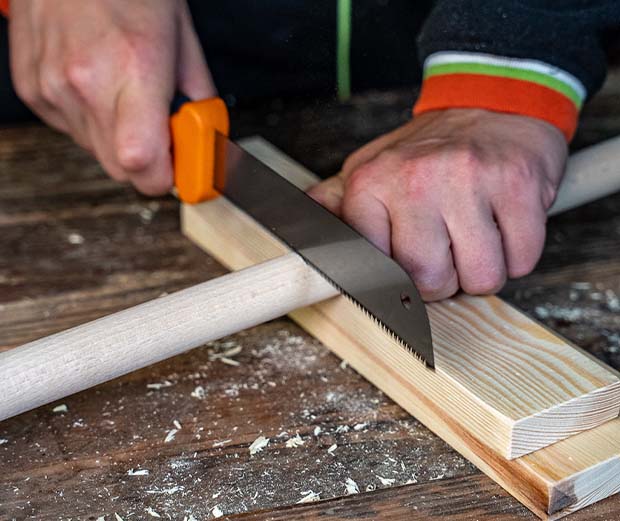 DIY-Idee Ringwurfspiel selber bauen. Anleitungsschritt 1.