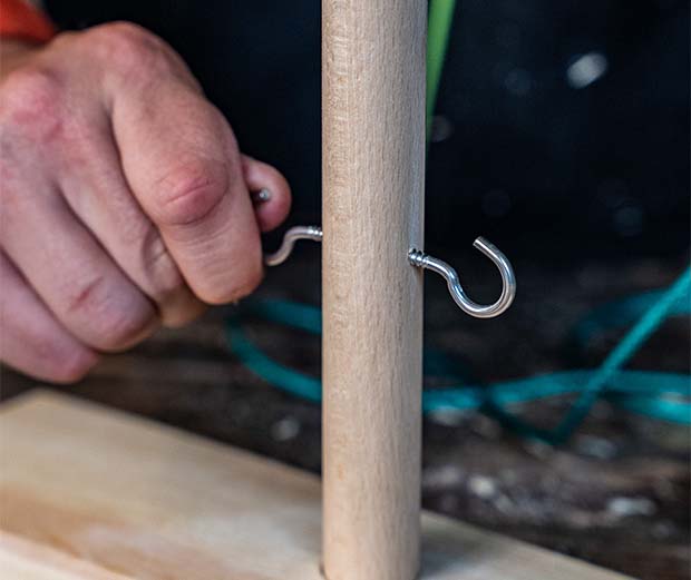 DIY-Idee Ringwurfspiel selber bauen. Anleitungsschritt 3.