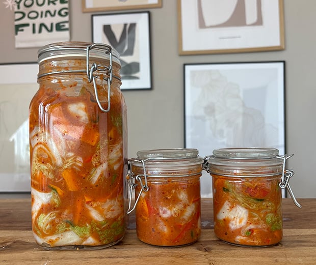 Kürbis Kimchi selber machen.