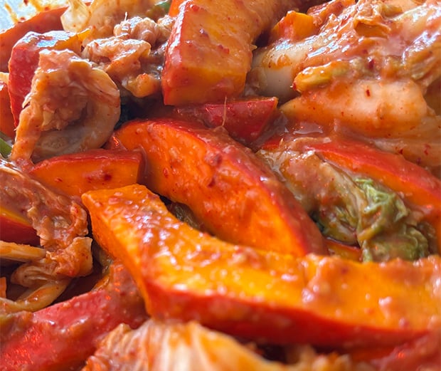 Kürbis Kimchi selber machen.