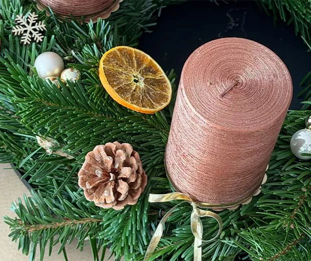 DIY-Idee Adventskranz binden.