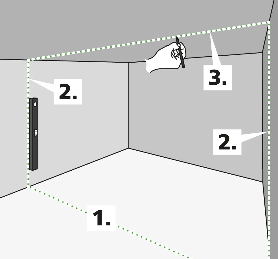 Wand_einziehen: Schritt 1