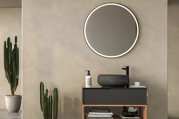 Bad renovieren ohne Fliesen abschlagen. Bad mit Mineralbeton gestalten.