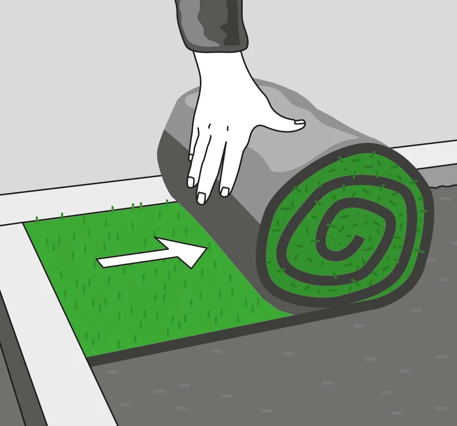 Heimwerkeranleitung Rollrasen verlegen: Schritt 8.