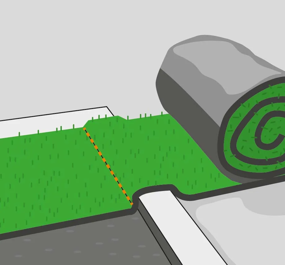 Heimwerkeranleitung Rollrasen verlegen: Schritt 9.