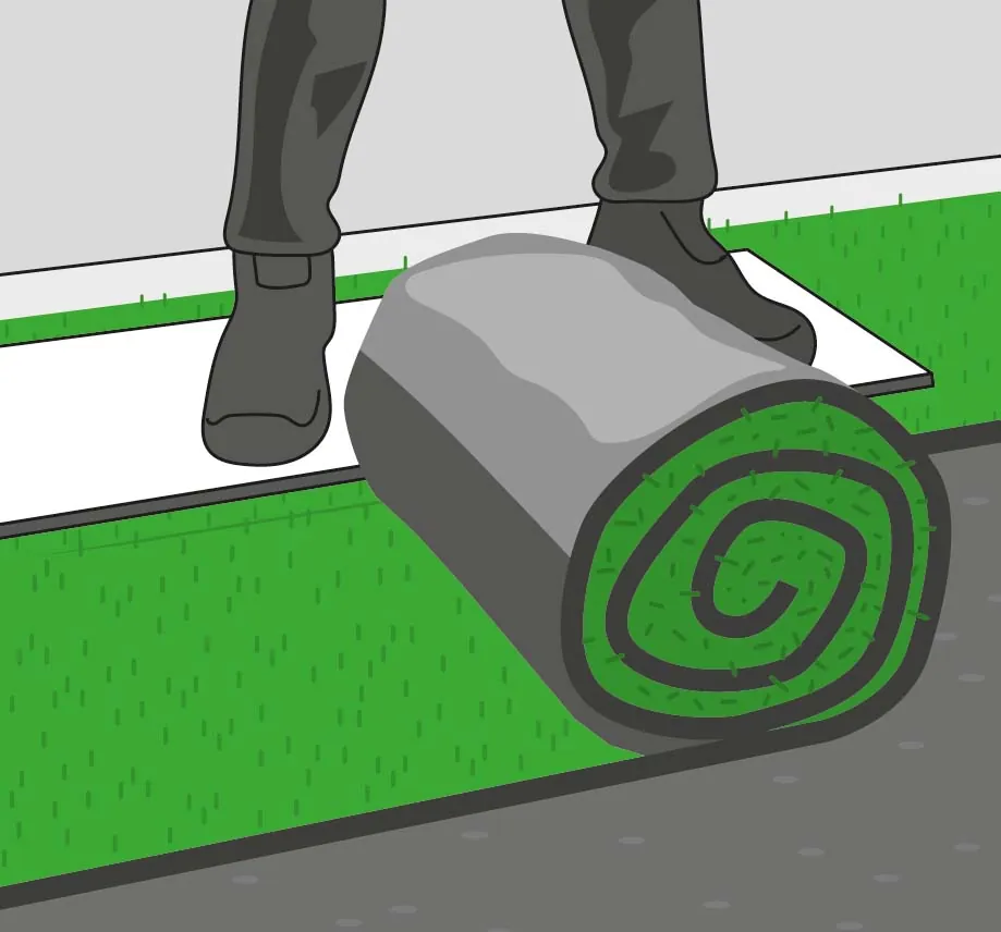 Heimwerkeranleitung Rollrasen verlegen: Schritt 10.