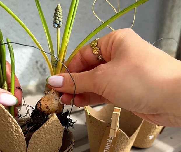 DIY-Idee: Frühlingsdeko selbermachen. Anleitungsschritt 3.