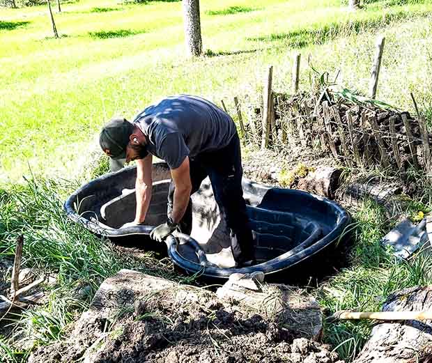 DIY Anleitung: Naturteich anlegen. Anleitungsschritt 1.