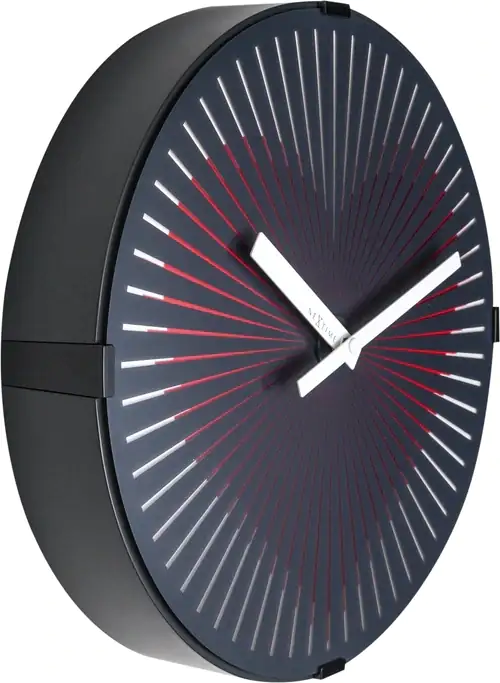 Nextime Wanduhr Motion Heart Red Ø 30,7 cm