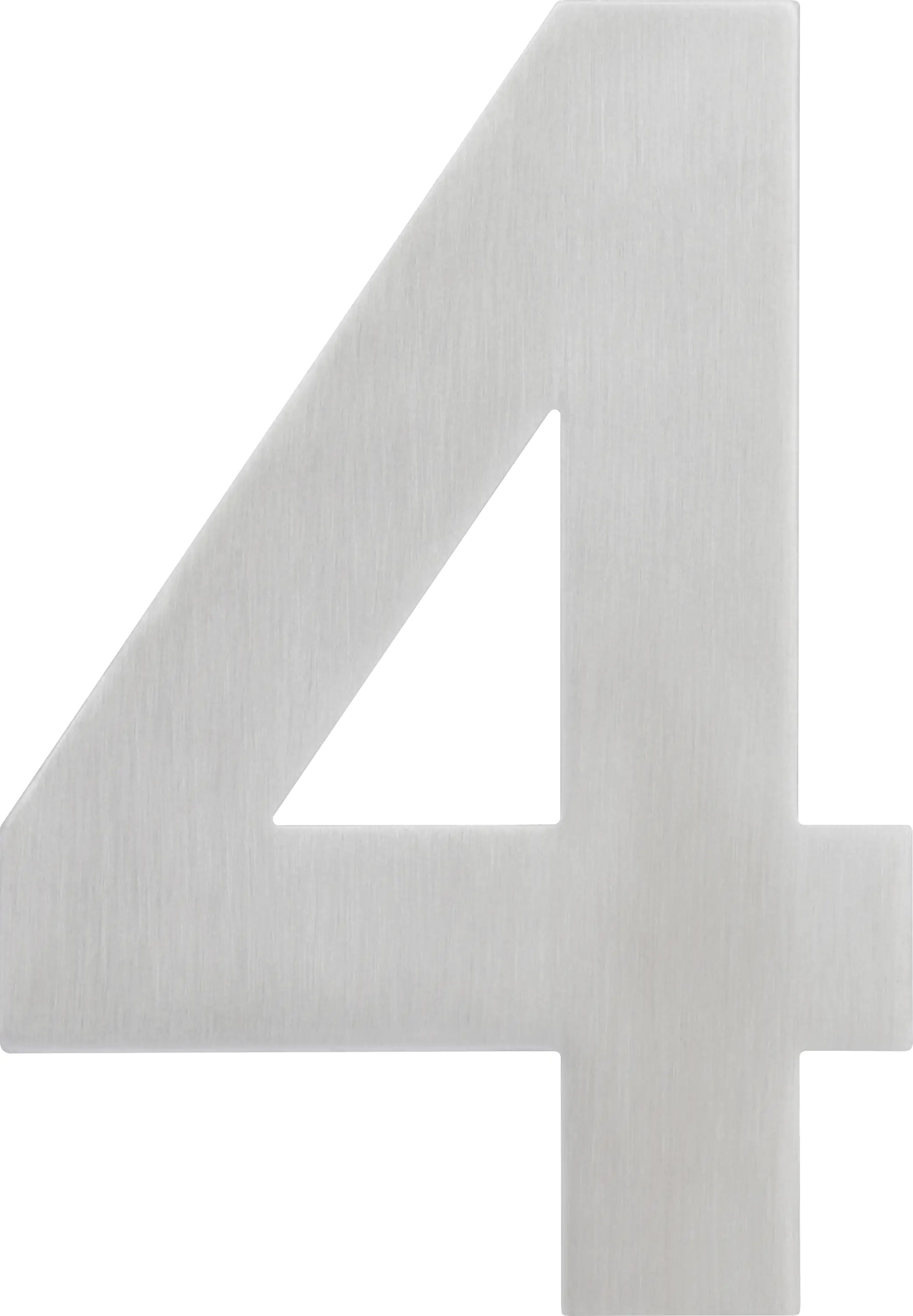 Alpertec Hausnummer 4 Edelstahl