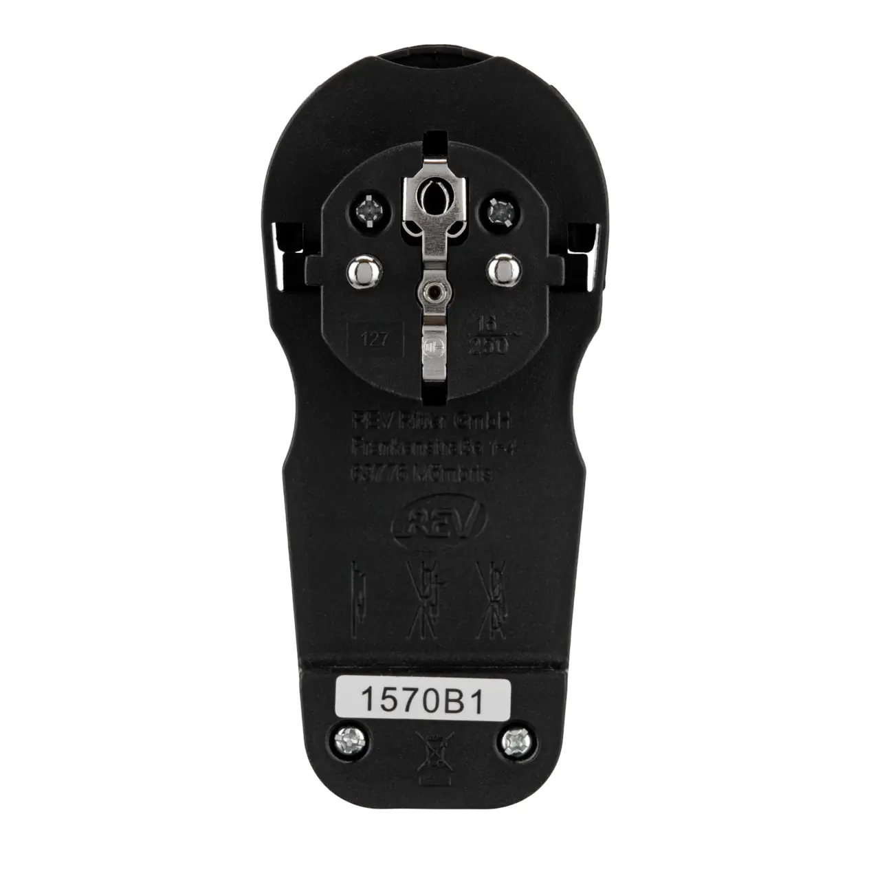 REV Flachstecker schwarz Kunststoff