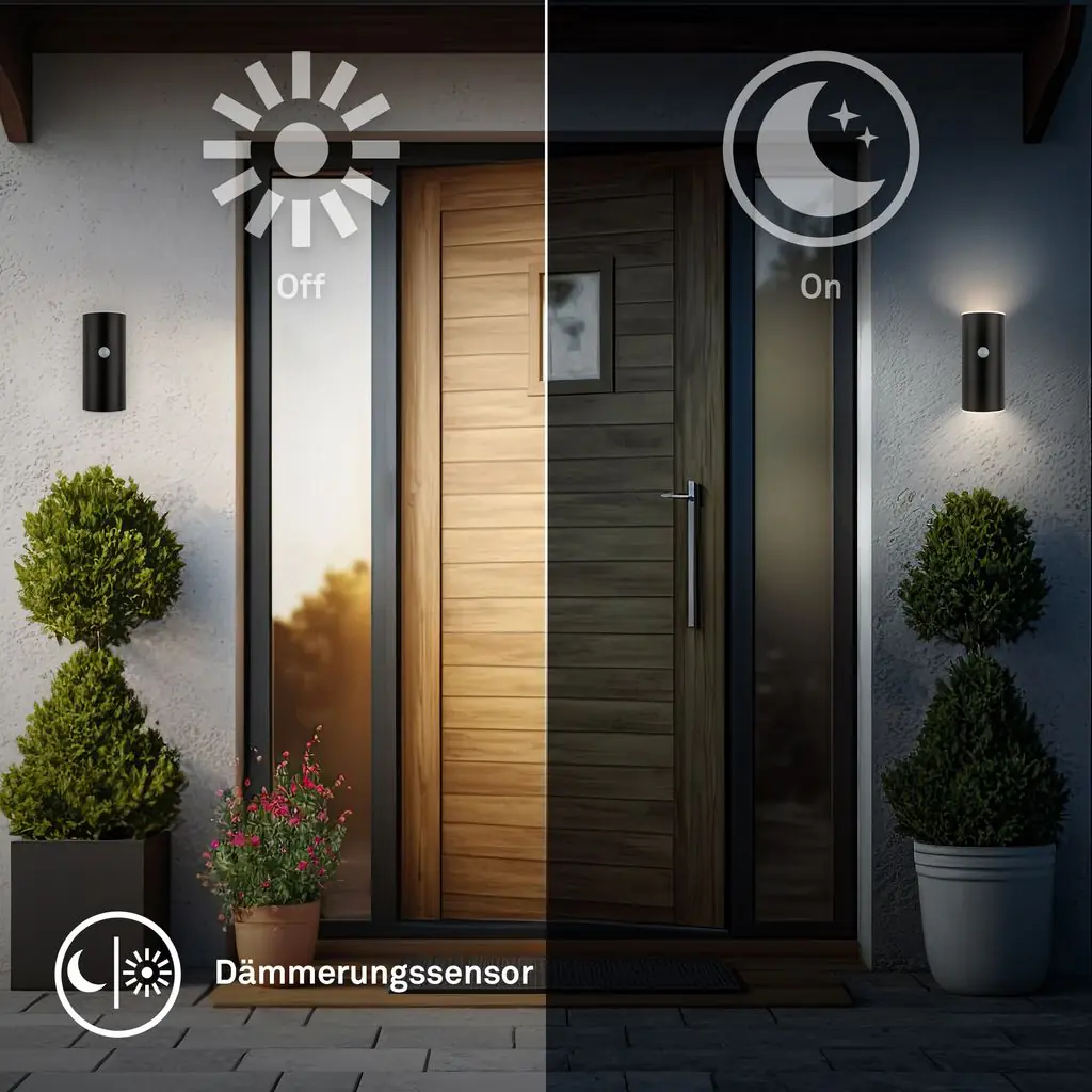 Briloner LED Akku-Außenwandleuchte Suda schwarz 6,5W 700lm warmweiß Bewegungssensor