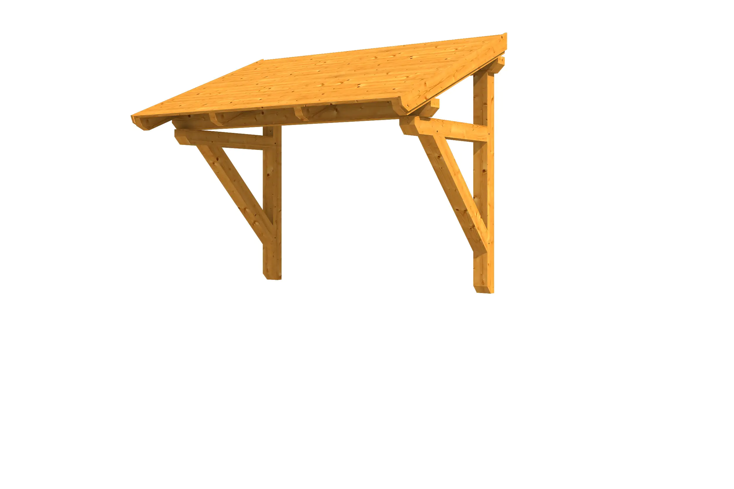 SKAN HOLZ Vordach Paderborn Typ 1 242 x 156 cm, lasiert in Eiche hell