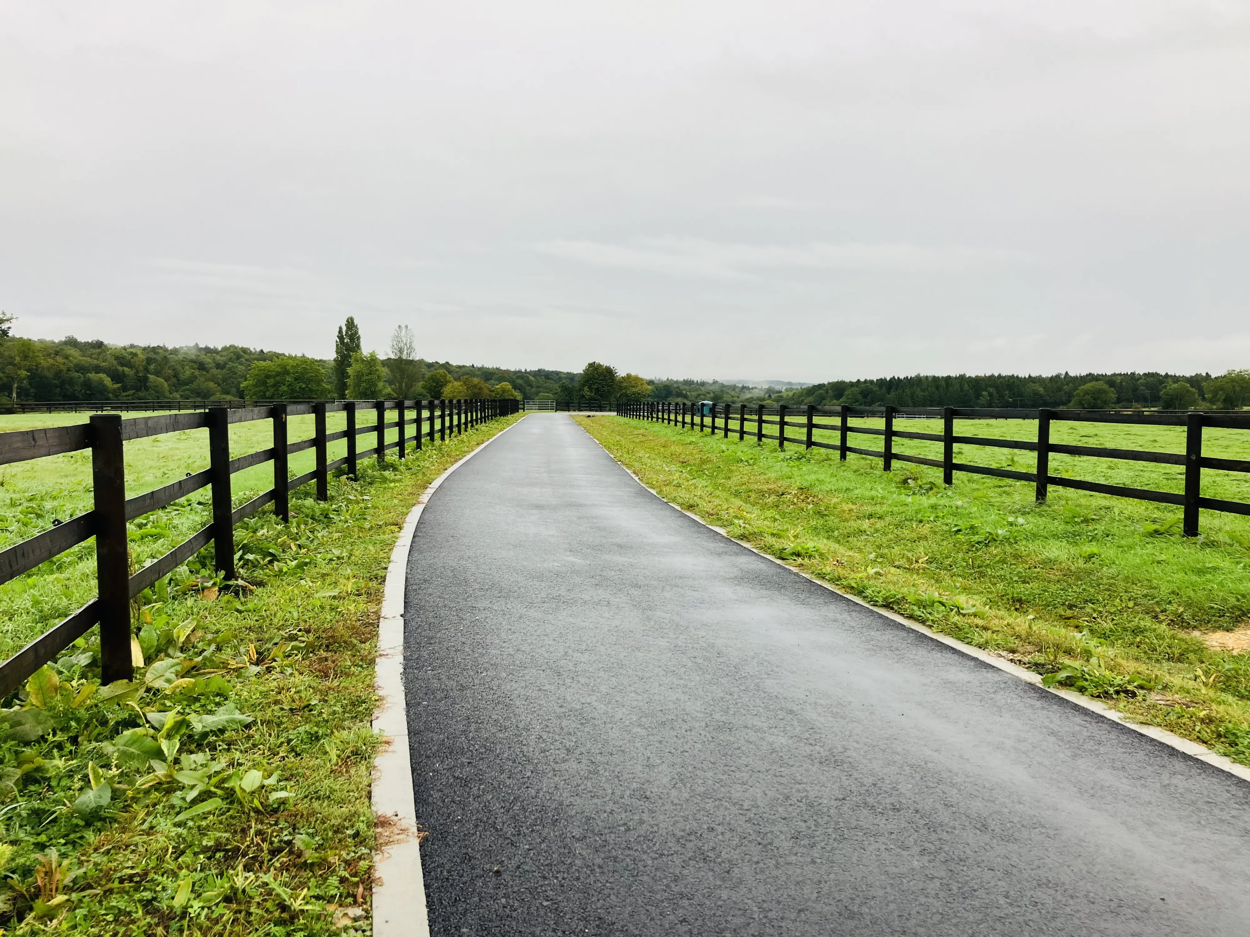 Rundpfahl Koppelzaun 2-reihig Höhe 168-180 cm 378 lfm