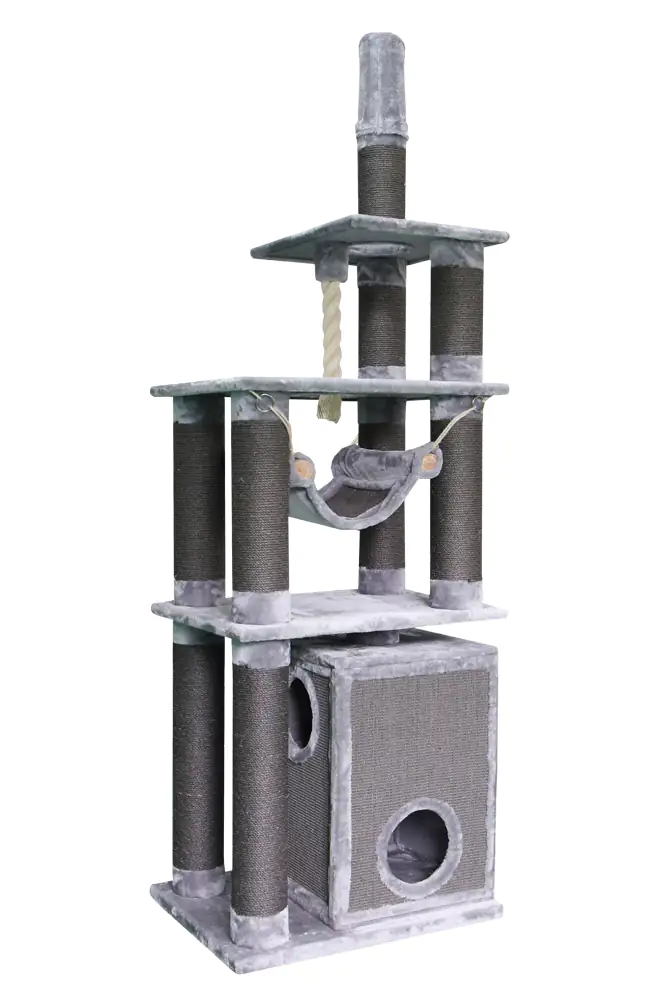 4033766110368 Nobby Kratzbaum Telde H 232 - 252 cm hellgrau