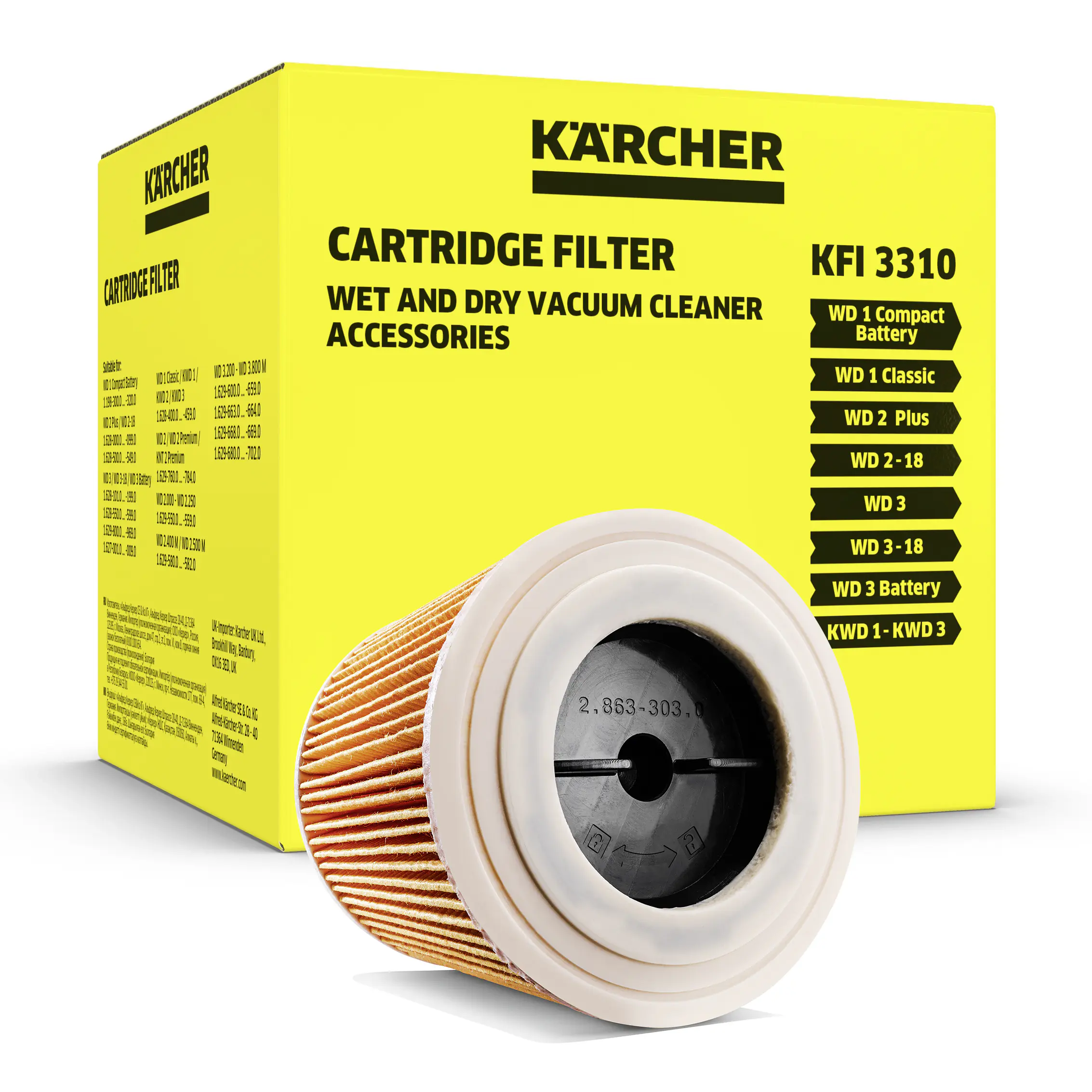 Kärcher Patronenfilter für Nass-Trockensauger WD/SE