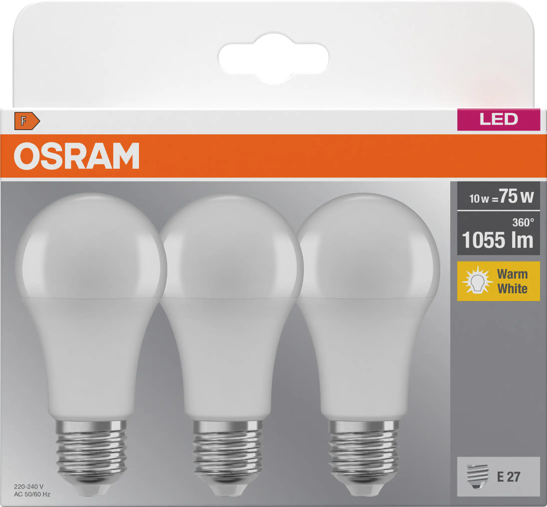 Ledvance LED-Leuchtmittel E27 Filament 10W 3er Pack