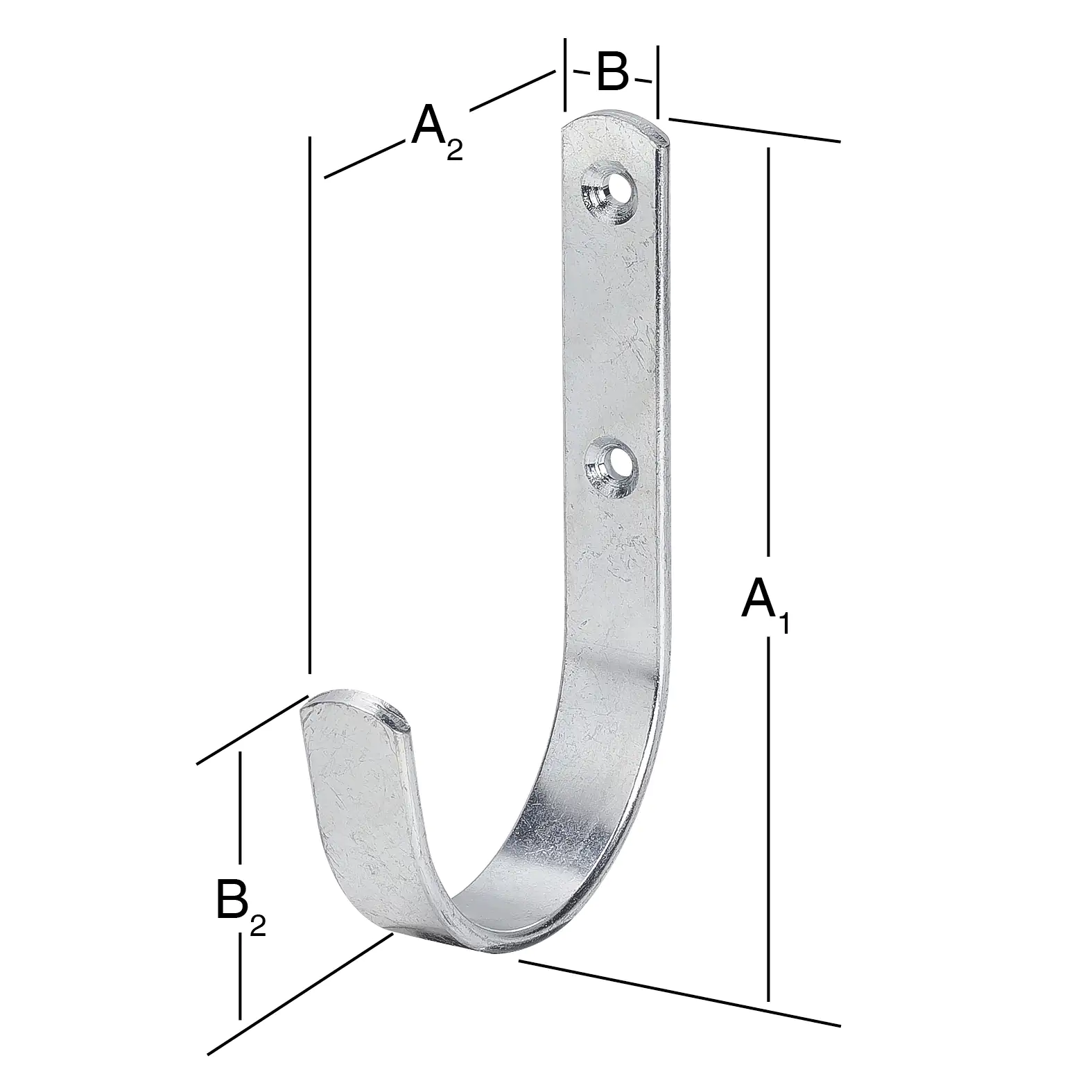Vormann Wandhaken verzinkt  120/63 x 17/47 mm