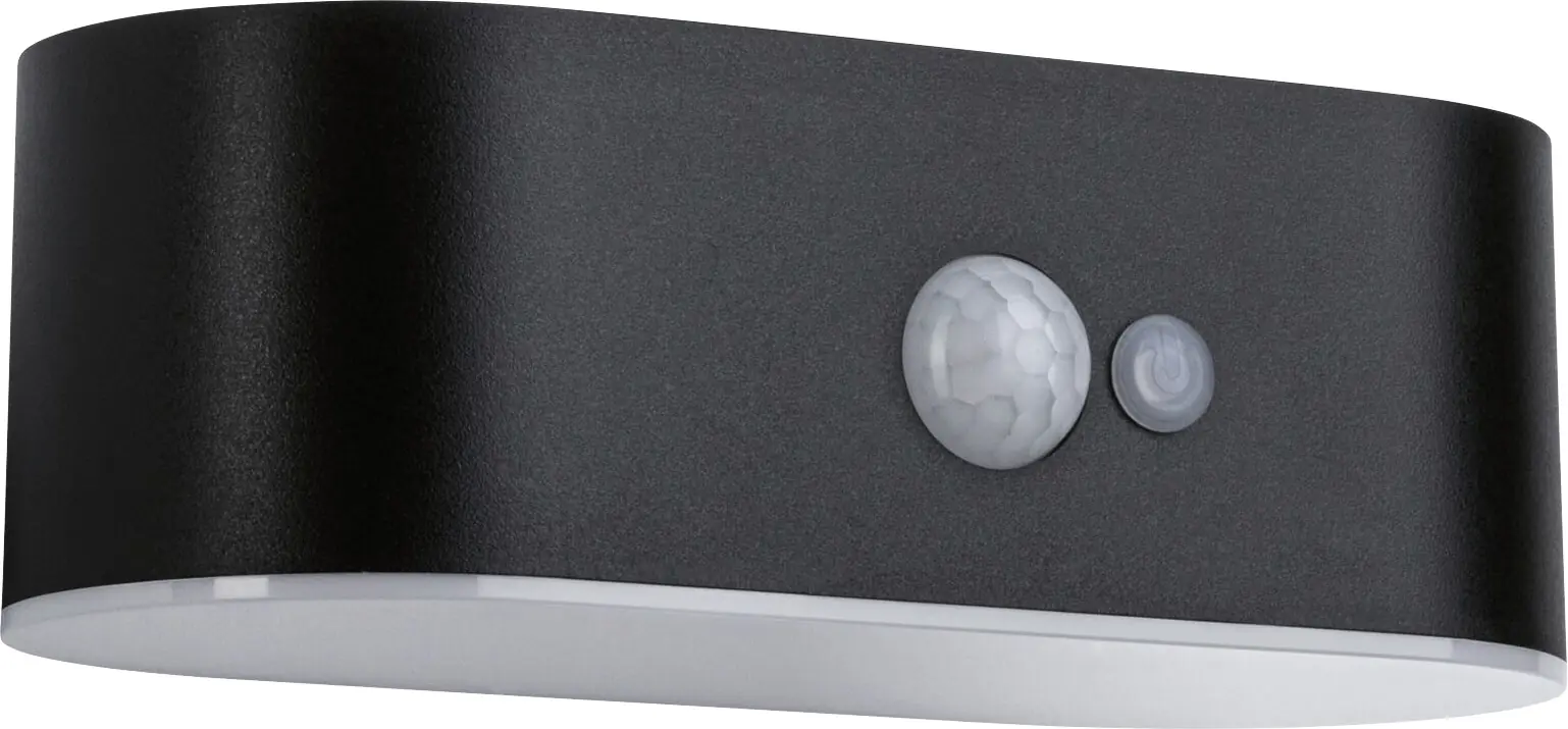 Paulmann LED Solarleuchte Adya schwarz 6 x 18 x 11,8 cm mit Bewegungsmelder