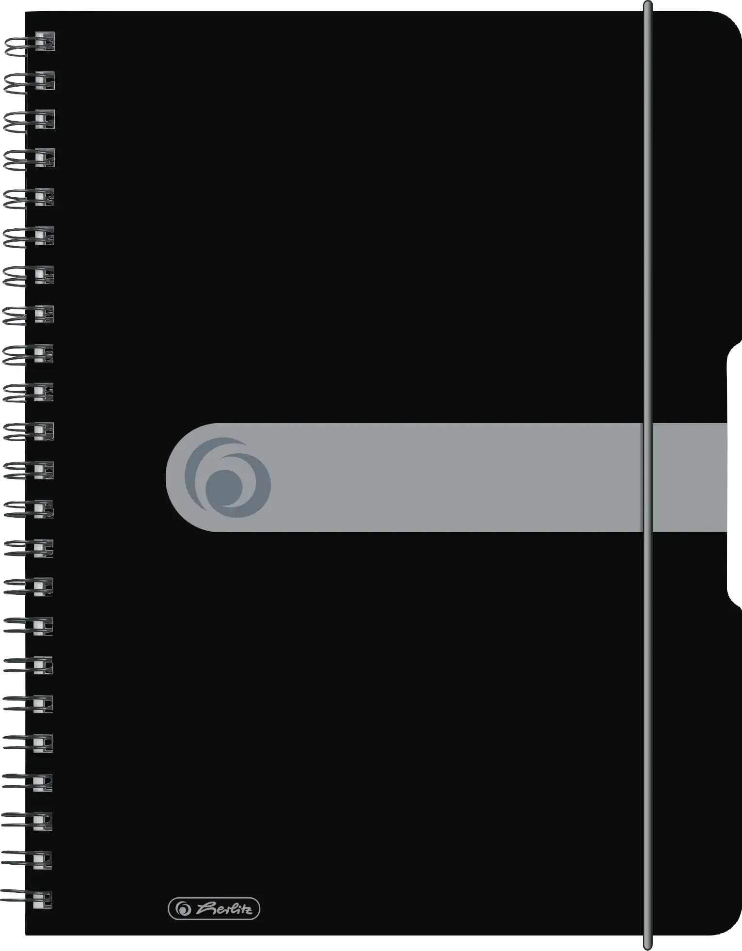 herlitz Spiralblock to go A4 80 Blatt Motiv schwarz Sonderlineatur kariert