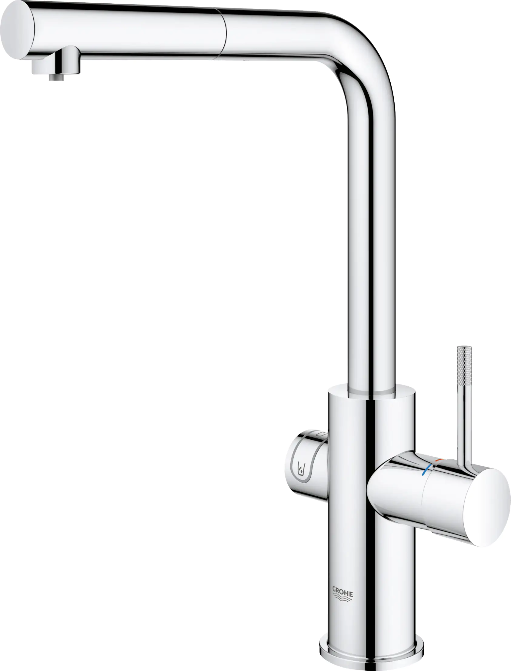Grohe Blue Home L-Auslauf Starter Kit mit herausziehbarem Mousseurauslauf chrom Grohe Blue Home L-Auslauf Starter Kit mit herausziehbarem Mousseurauslauf chrom