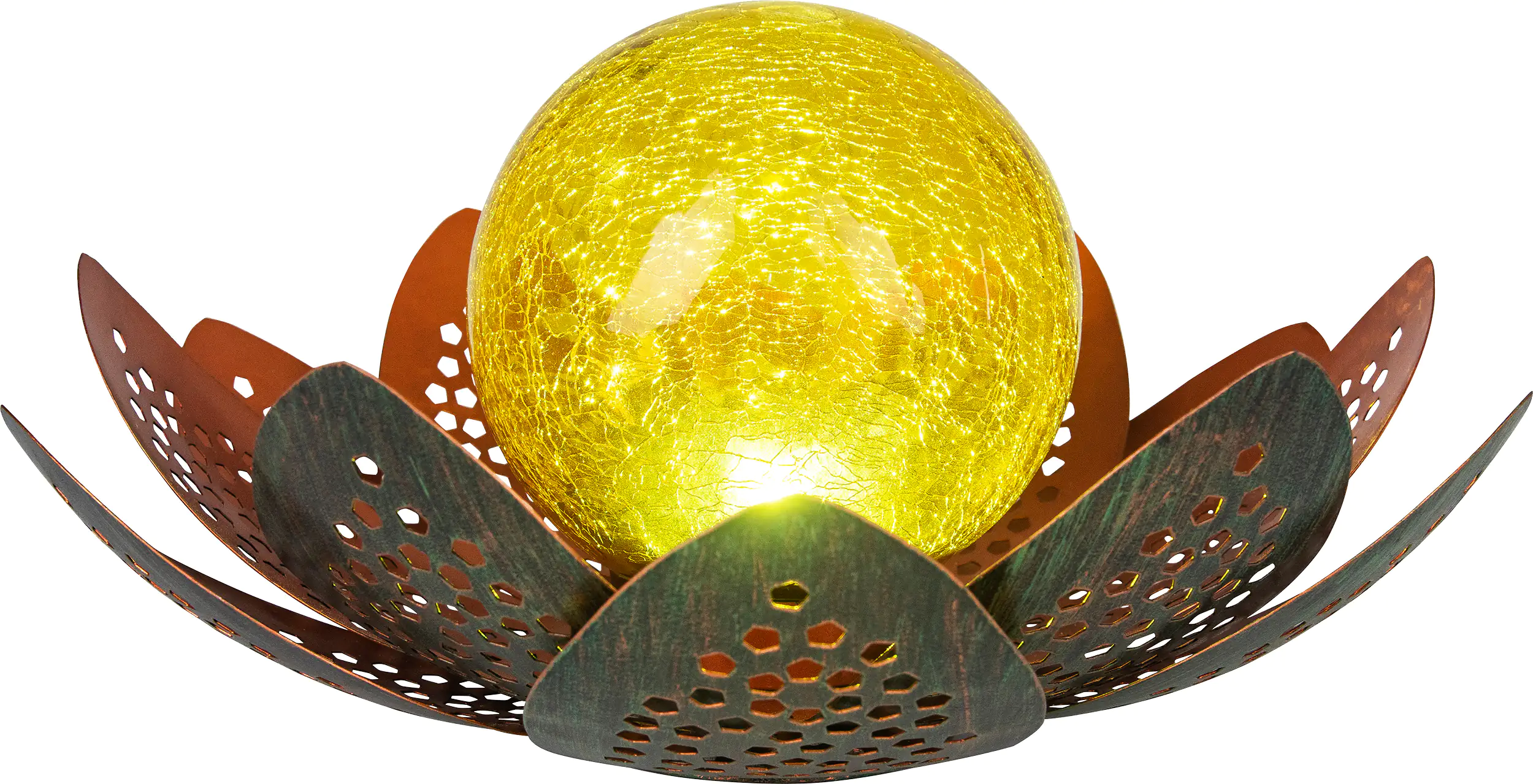 9007371424351 Globo Solarleuchte amber gold grün