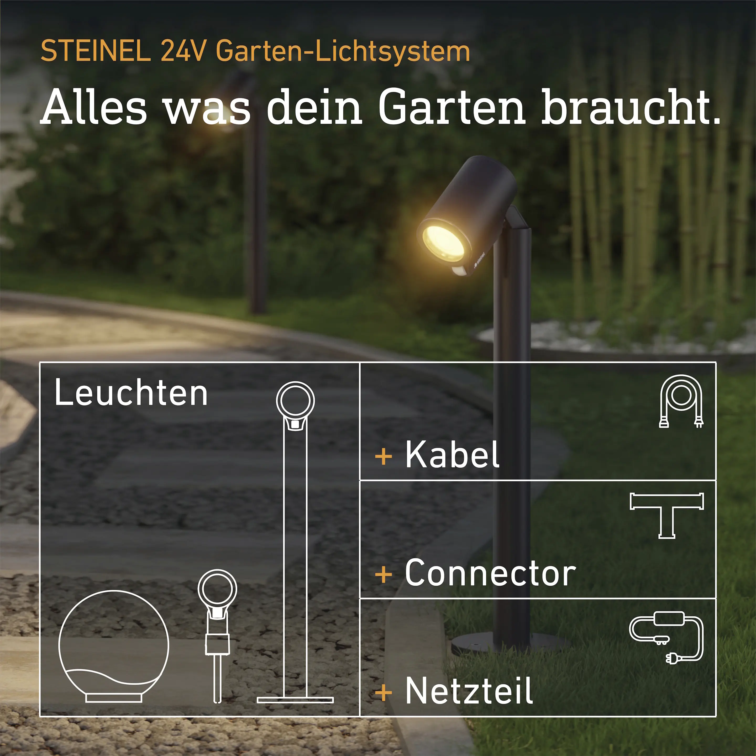 Steinel LED Wegeleuchte Spot Way 24V warmweiß-neutralweiß anthrazit