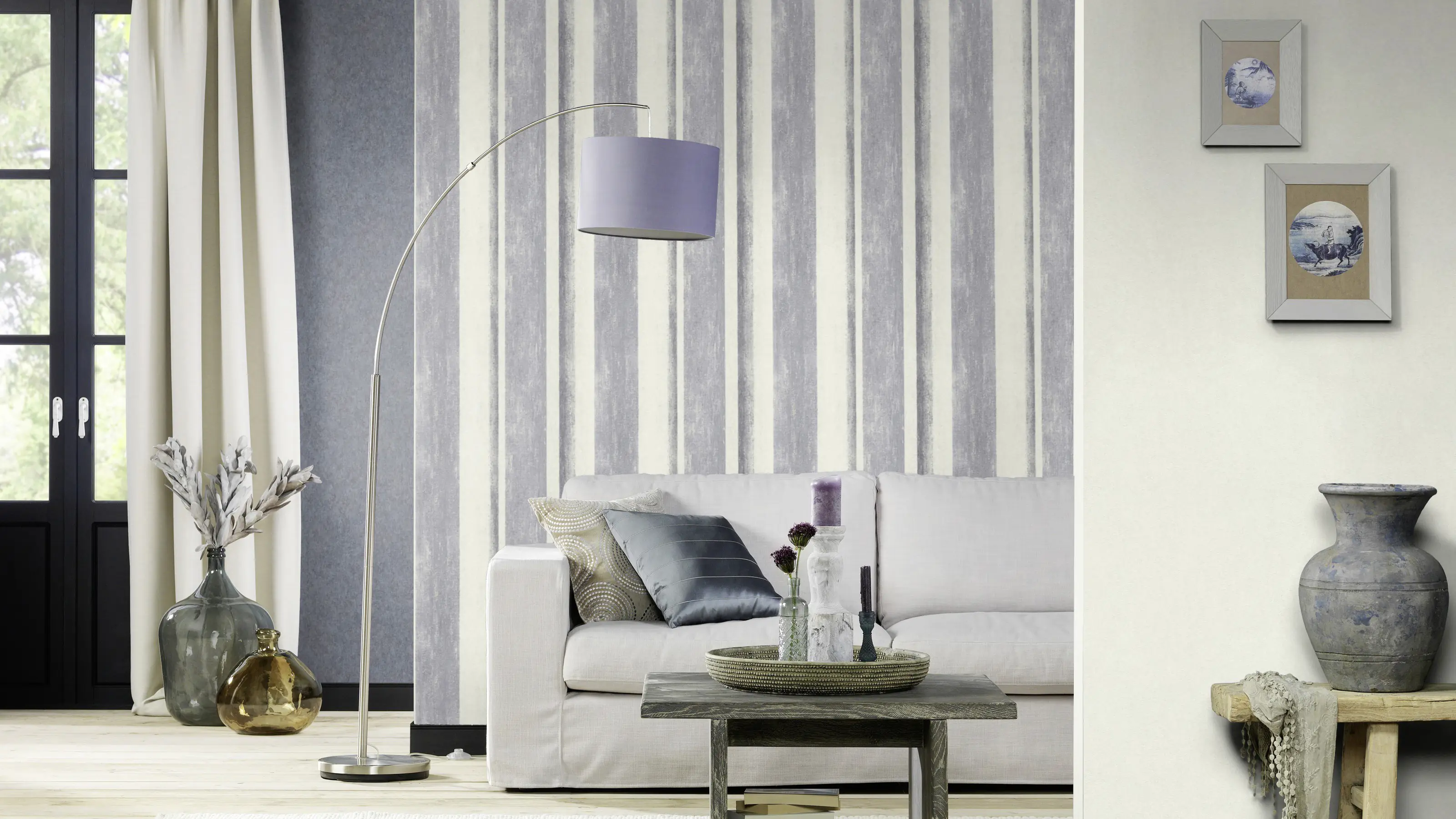 Rasch Vliestapete 617146 Linares uni blau 10,05 x 0,53 m