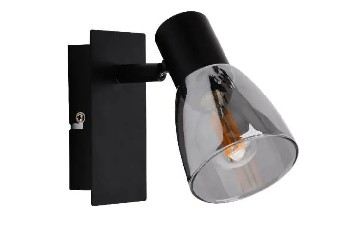 Primaster Wandlampe 1er LED Spot Miami E14 12 x 12,5 cm schwarz 