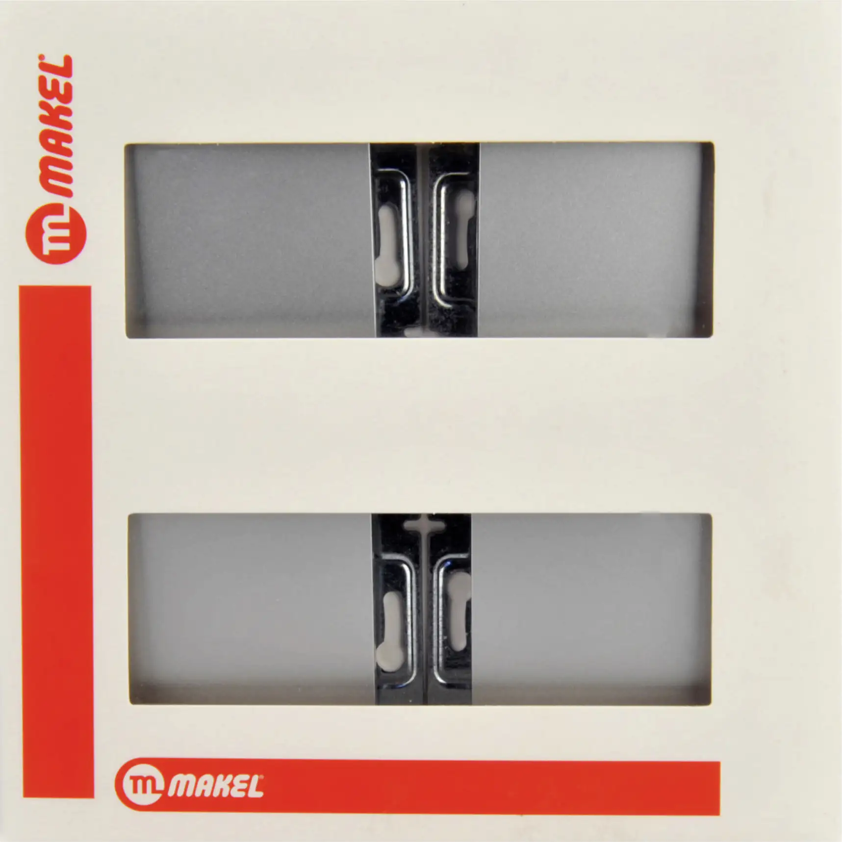 Aus- und Wechselschalter Karea silber, 4er Pack