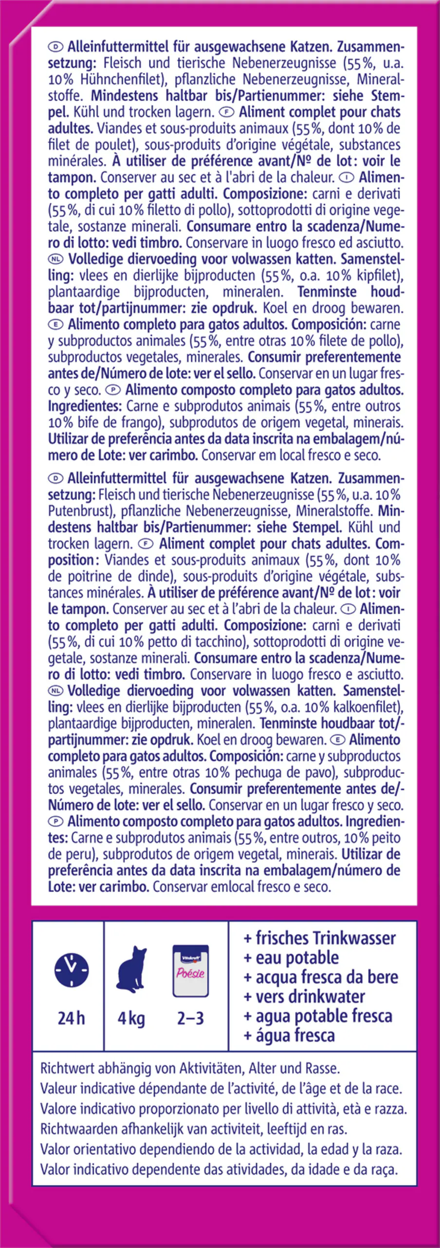 Vitakraft Poésie Katzenfutter Délice Meat Selection Sauce 6 x 85 g