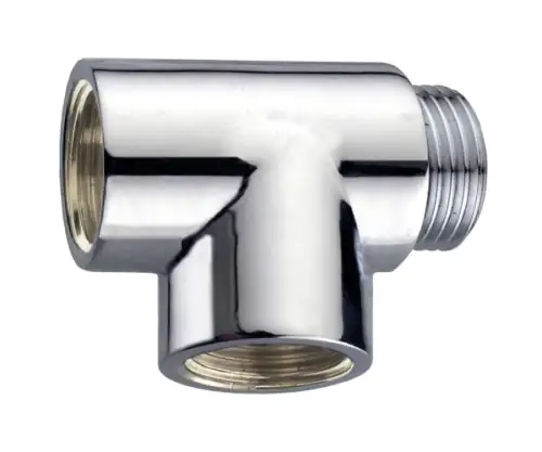 Cornat T-Stück messing verchromt 1/2" Innen- und Außengewinde / Messing verchromt