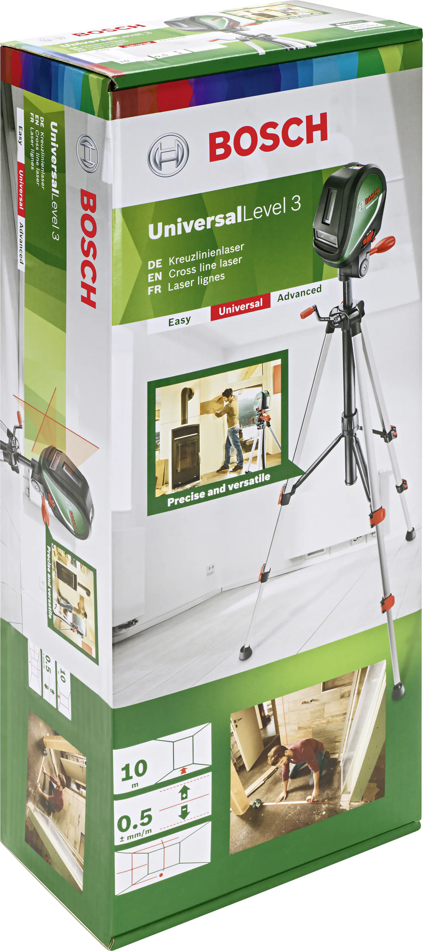 Bosch Kreuzlinienlaser UniversalLevel 3 Basic inkl. Batterien Bosch Kreuzlinienlaser UniversalLevel 3 Basic inkl. Batterien