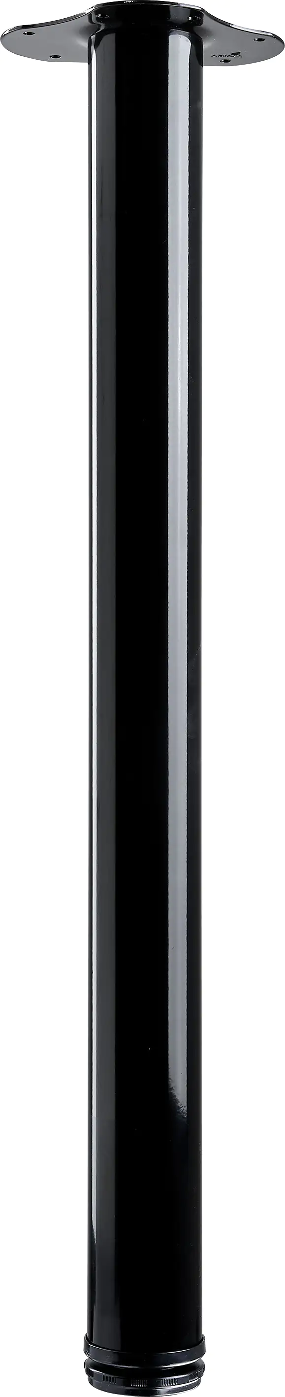 Hettich Tischbein 6,0 x 70 - 73 cm Stahl schwarz - 1 Stück