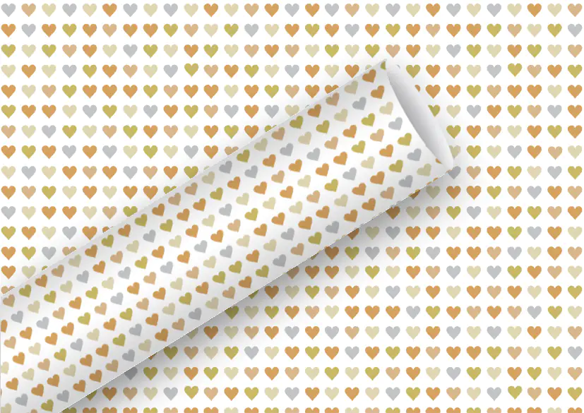 4014995177148 Braun & Company Geschenkpapier Alu Heart to Heart gold 1,5 m x 70 cm