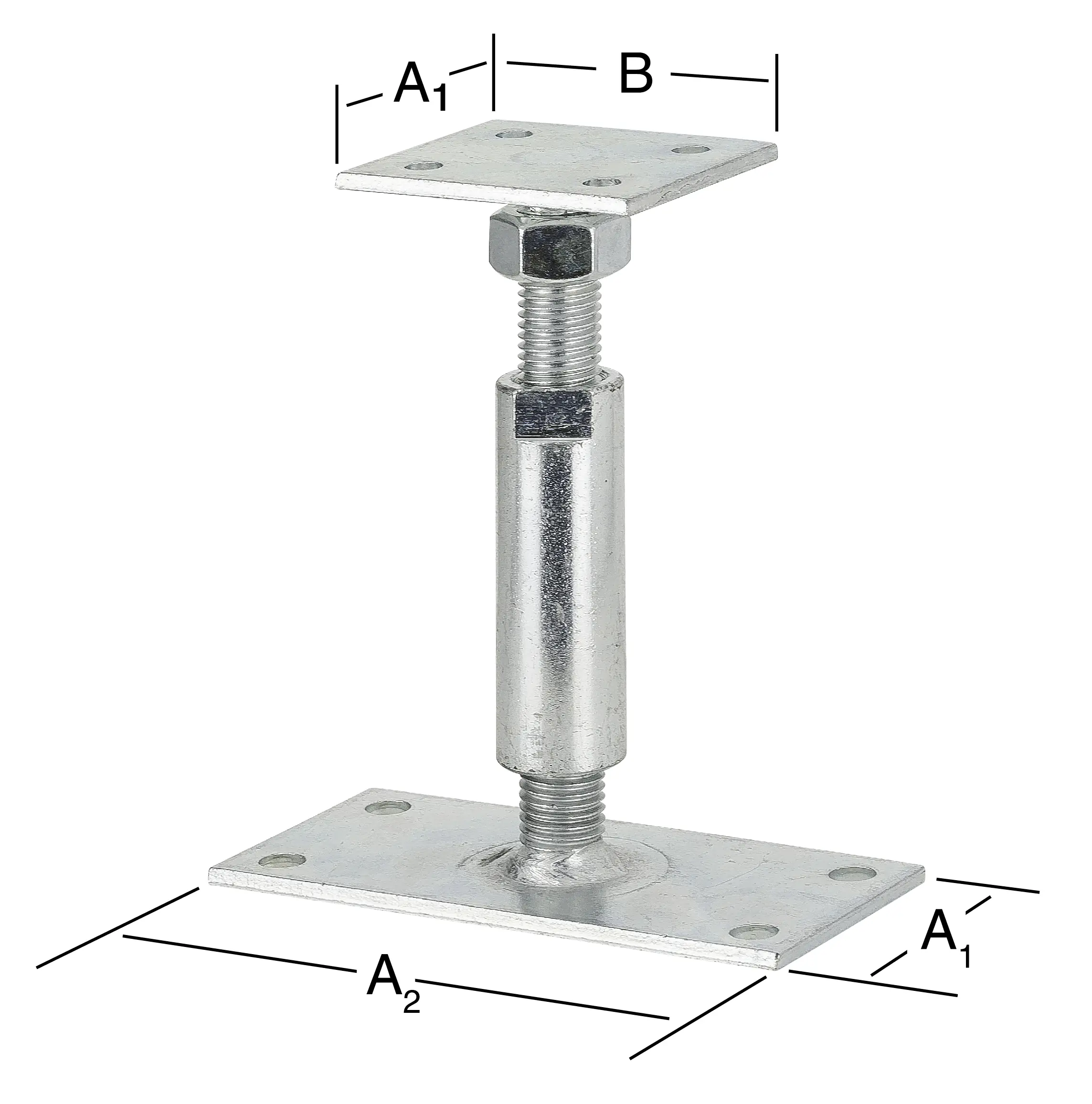 Vormann Podest-Stützenschuhe verzinkt 150/70 x 80 mm