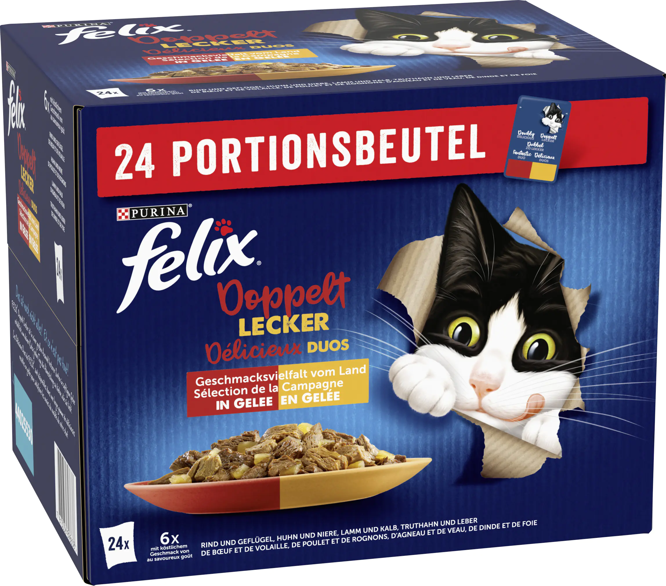 Felix So gut wie es aussieht Doppelt Lecker Fleisch 24x 85g Felix So gut wie es aussieht Doppelt Lecker Fleisch 24x 85g