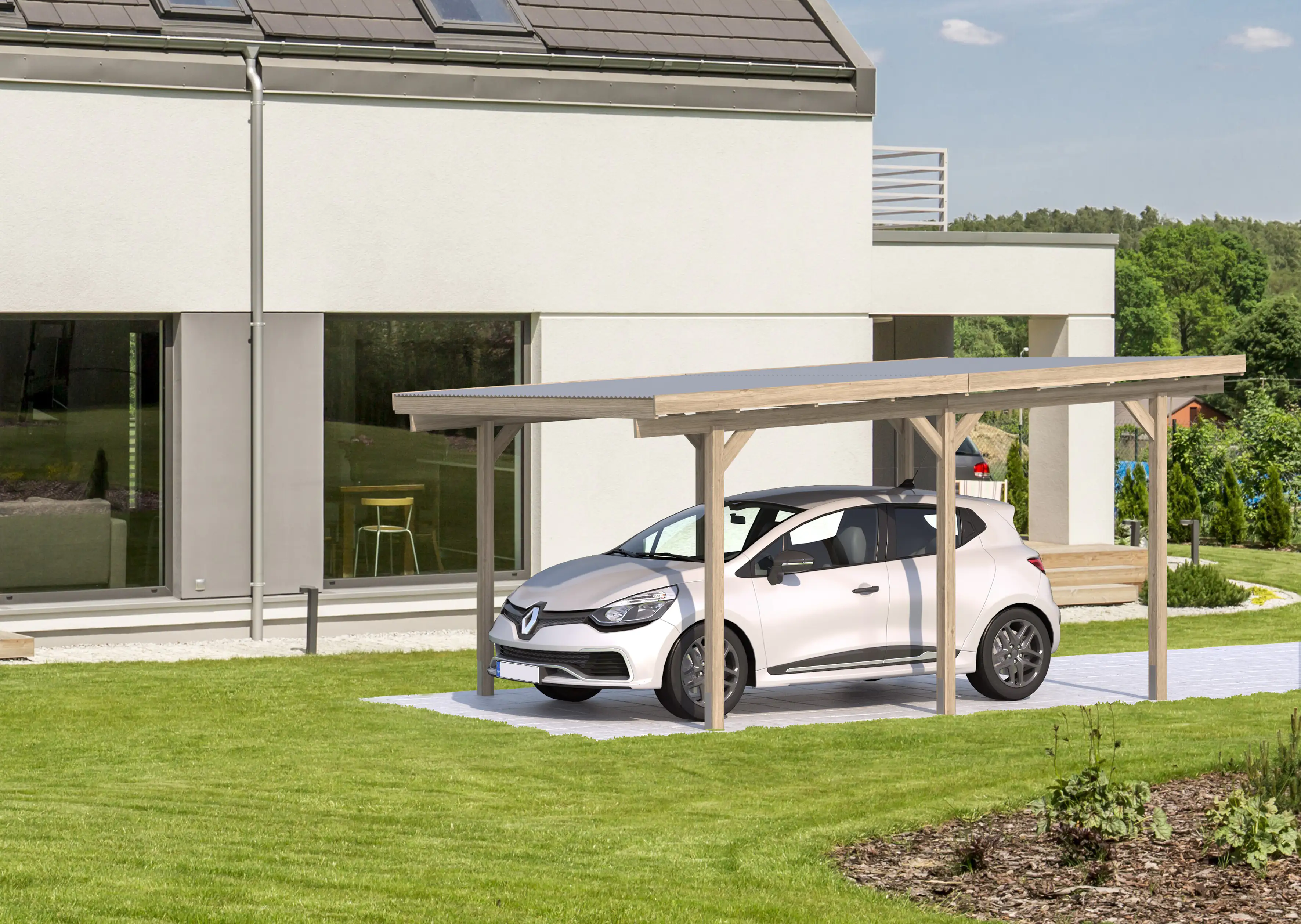 Einzelcarport Classic 500 x 304 x 236 cm, kesseldruckimprägniert Einzelcarport Classic 500 x 304 x 236 cm, kesseldruckimprägniert