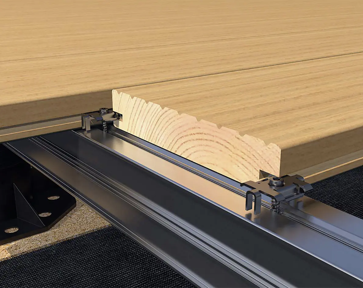 HSI Terra Befestigungsclip für Terrasse inkl. Schrauben Edelstahl schwarz - 250 Stück