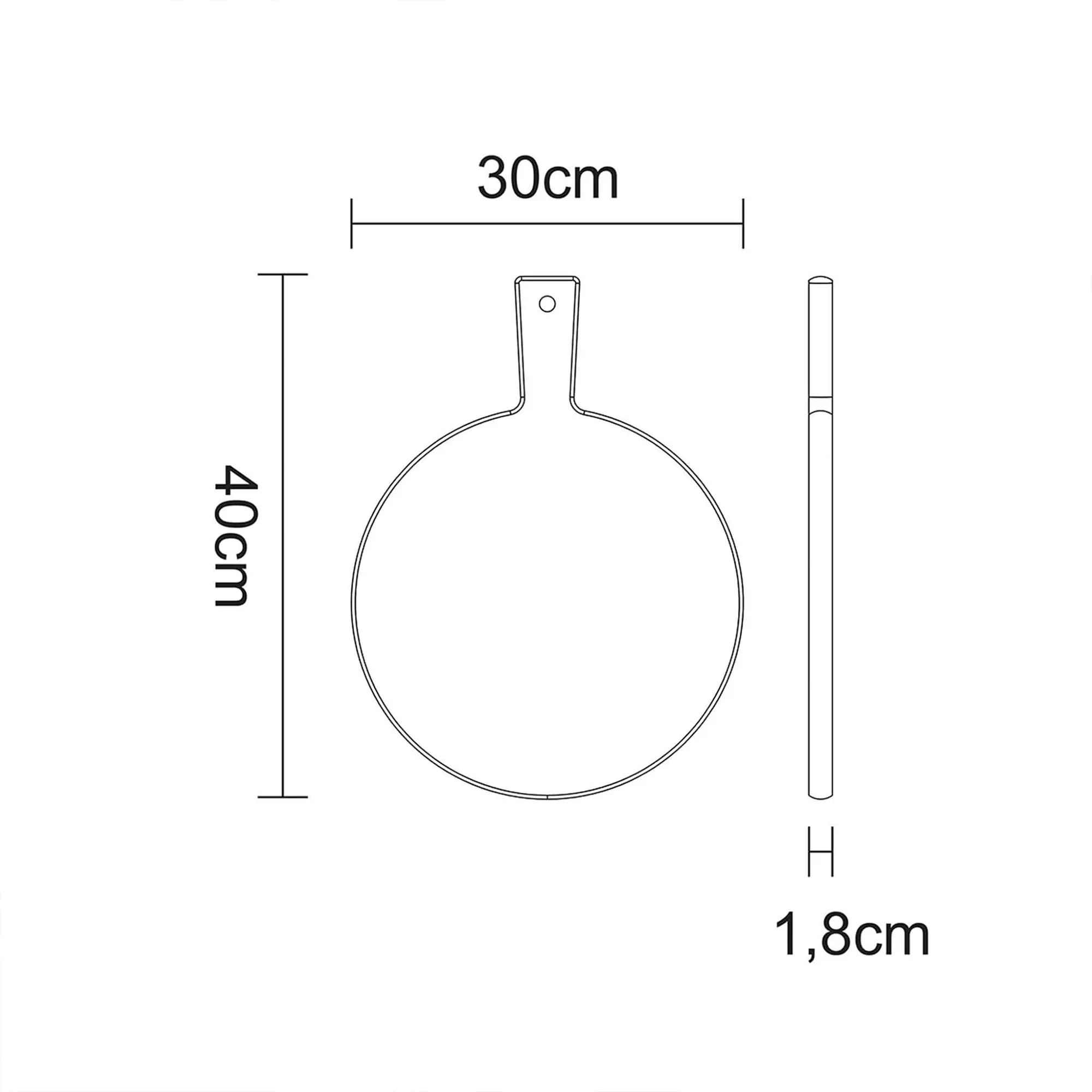 Tramontina Schneidebrett Teak Ø 30 cm