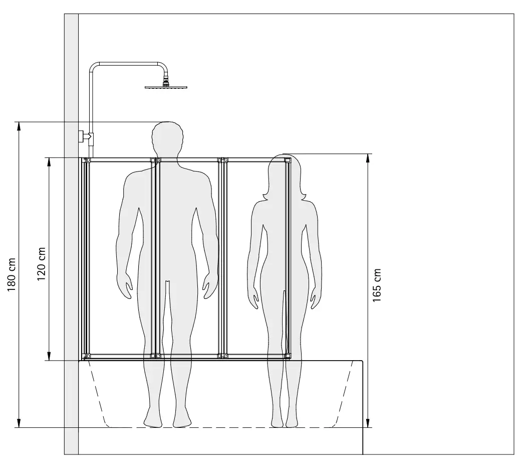 Schulte Badewannenaufsatz EP1330 3-tlg. 121x127 cm