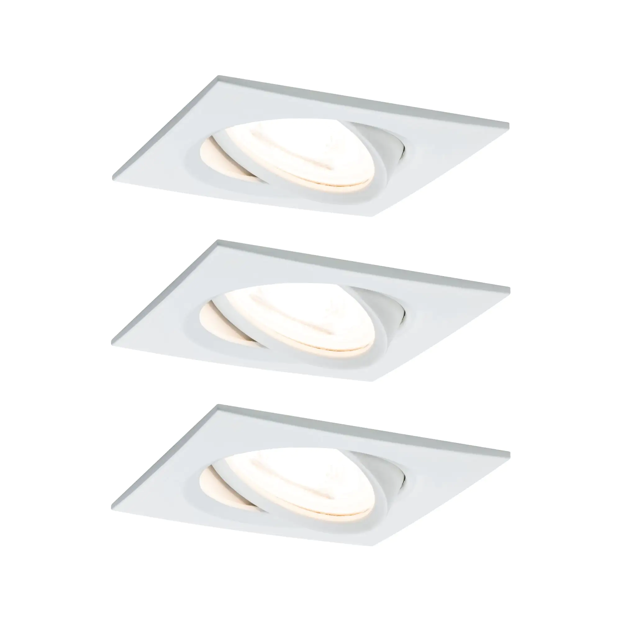 4000870934548 Paulmann LED Einbauleuchte Nova Coin 3er Set weiß 8,4 x 8,4 cm warmweiß