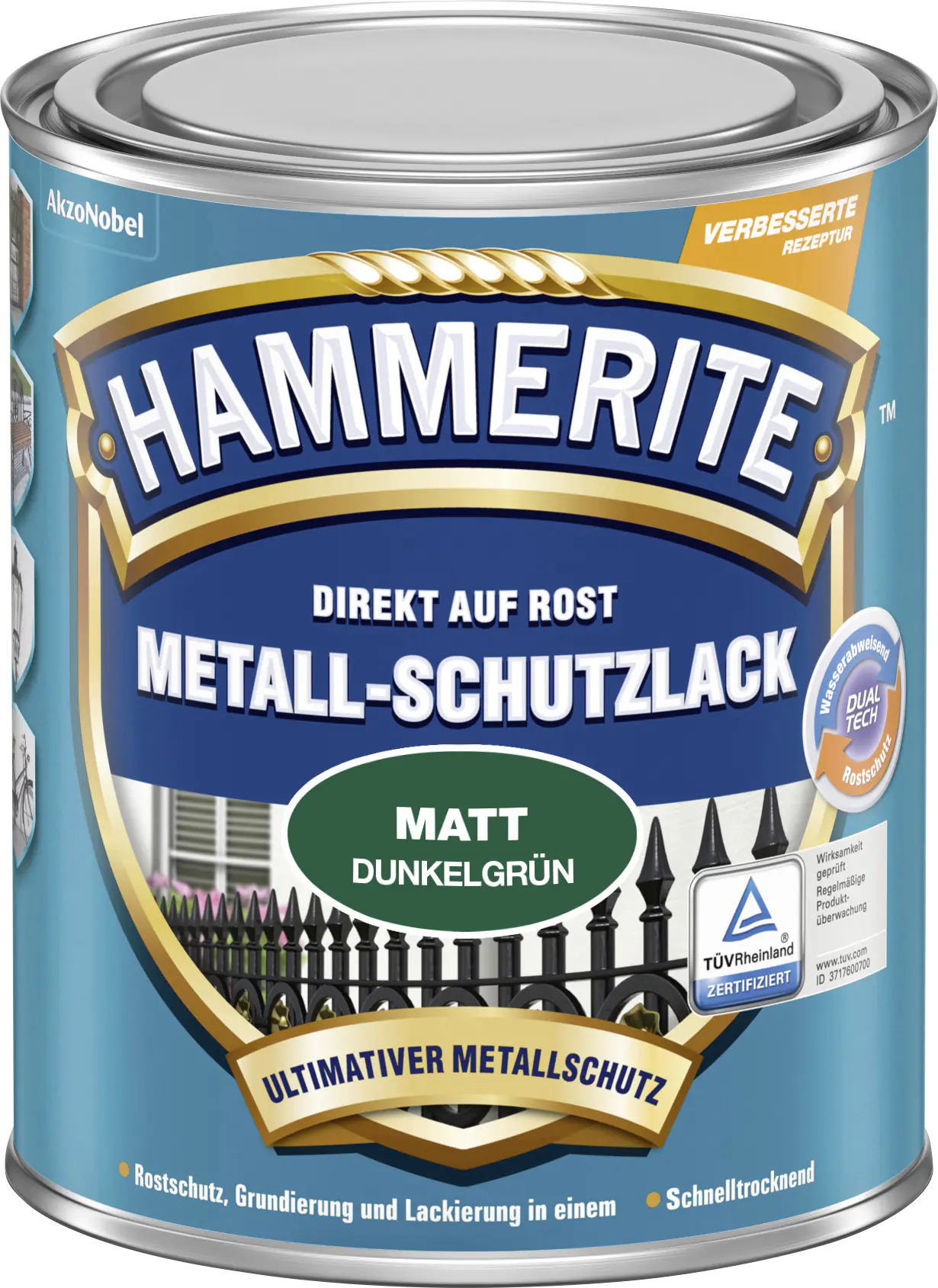 Hammerite Metall-Schutzlack 750 ml dunkelgrün matt