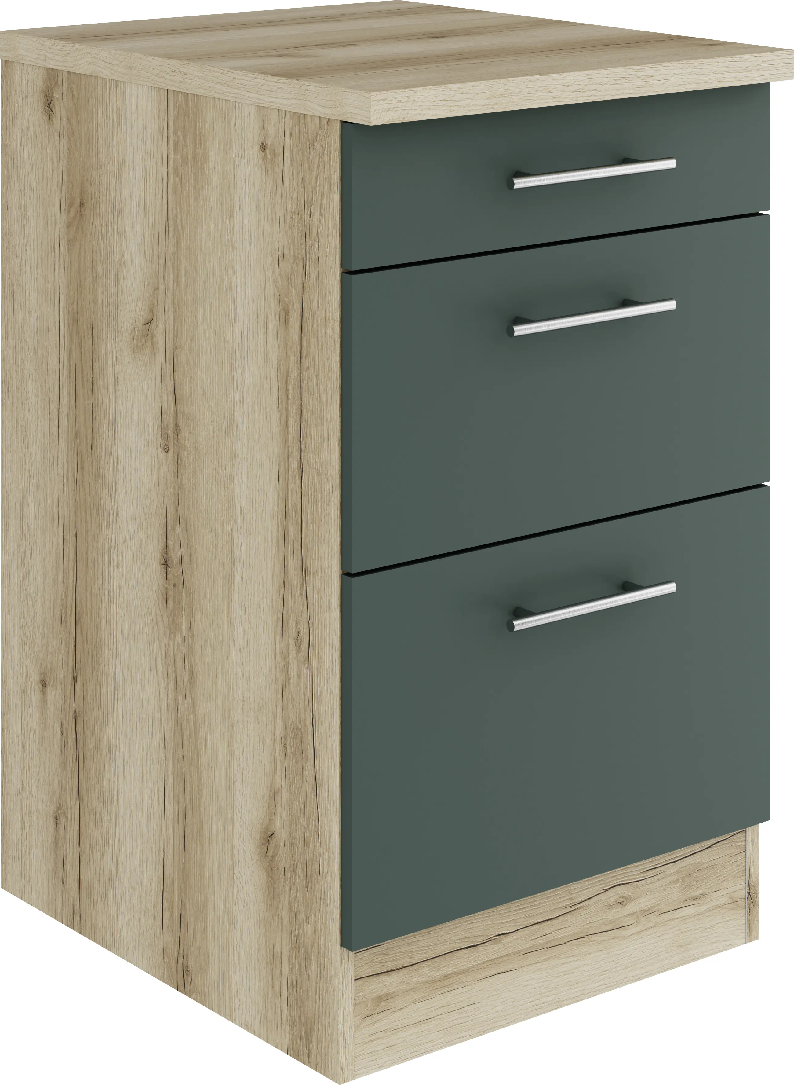 Optifit Unterschrank Savona 405 steingrün/eiche 50 cm