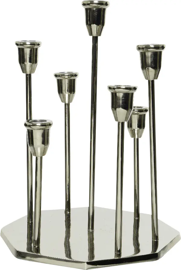 Kaemingk Kerzenhalter Aluminium silber 33 cm