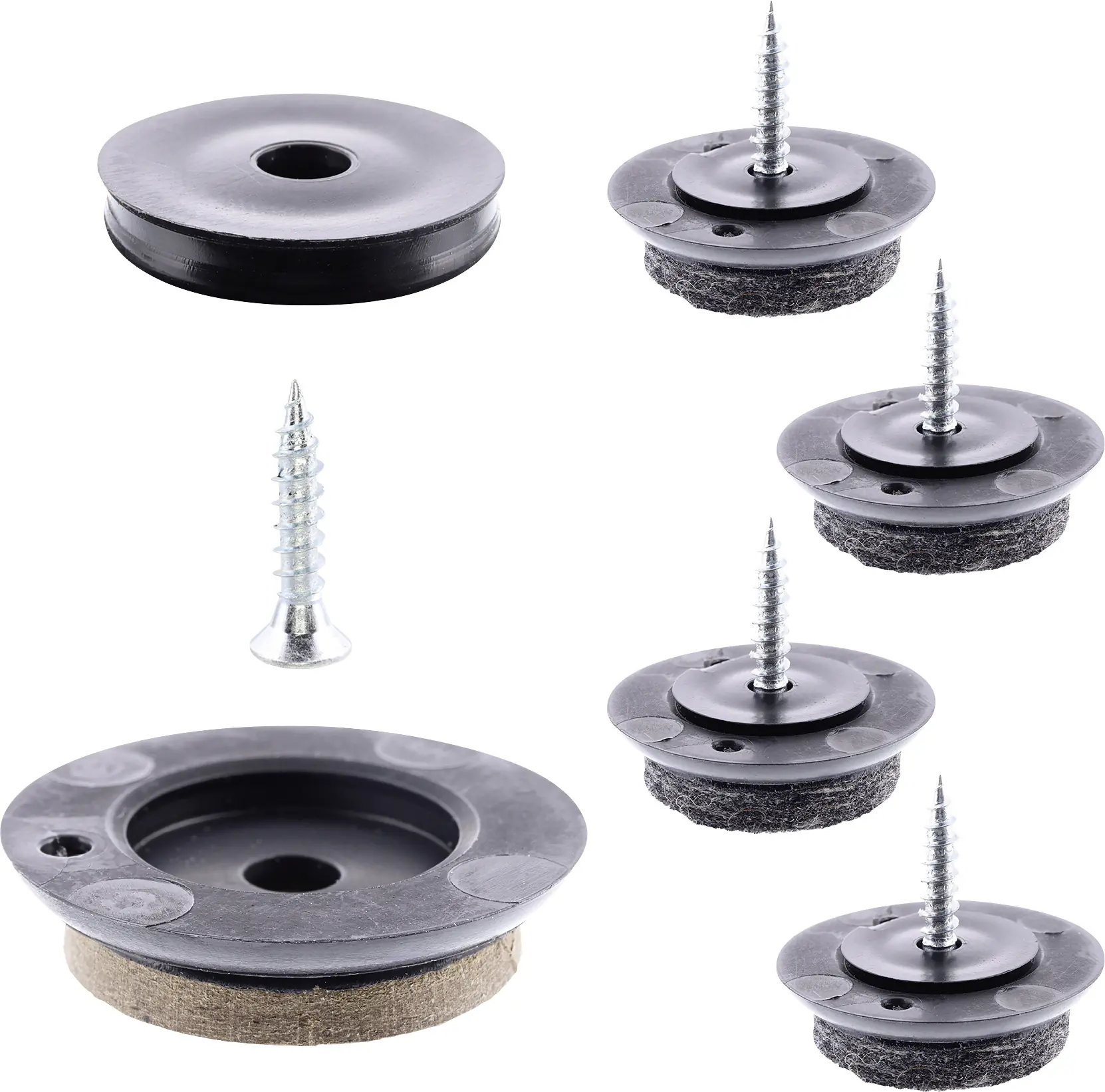 Wagner Möbelgleiter zum Anschrauben Hyper schwarz braun Ø 25 mm - 4 Stück Wagner Möbelgleiter zum Anschrauben Hyper schwarz braun Ø 25 mm - 4 Stück