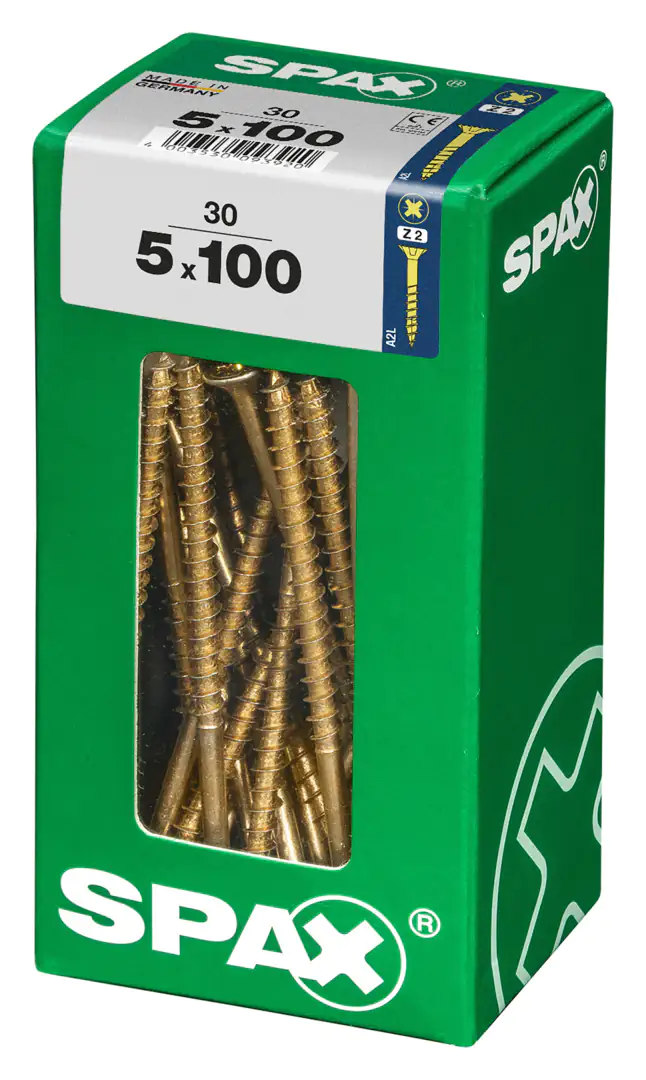 Spax Universalschrauben 5.0 x 100 mm PZ 2 - 30 Stk.