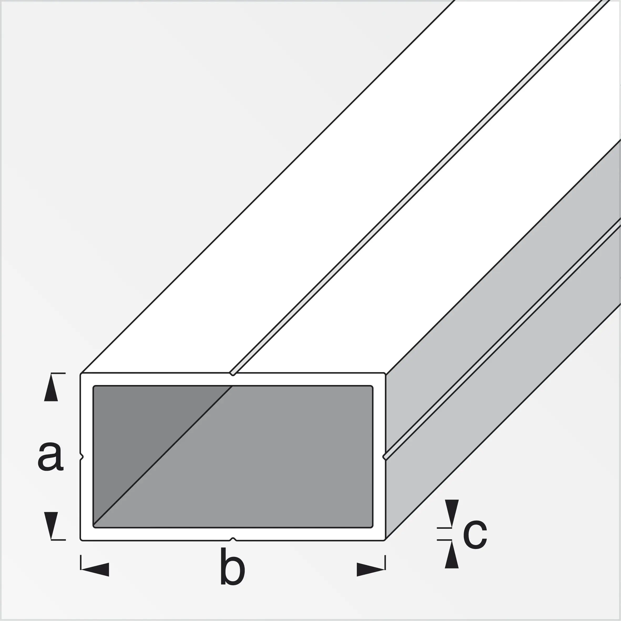 alfer Rechteckrohr 1 m, 11.5 x 19.5 x 1.5 mm Aluminium roh blank alfer Rechteckrohr 1 m, 11.5 x 19.5 x 1.5 mm Aluminium roh blank