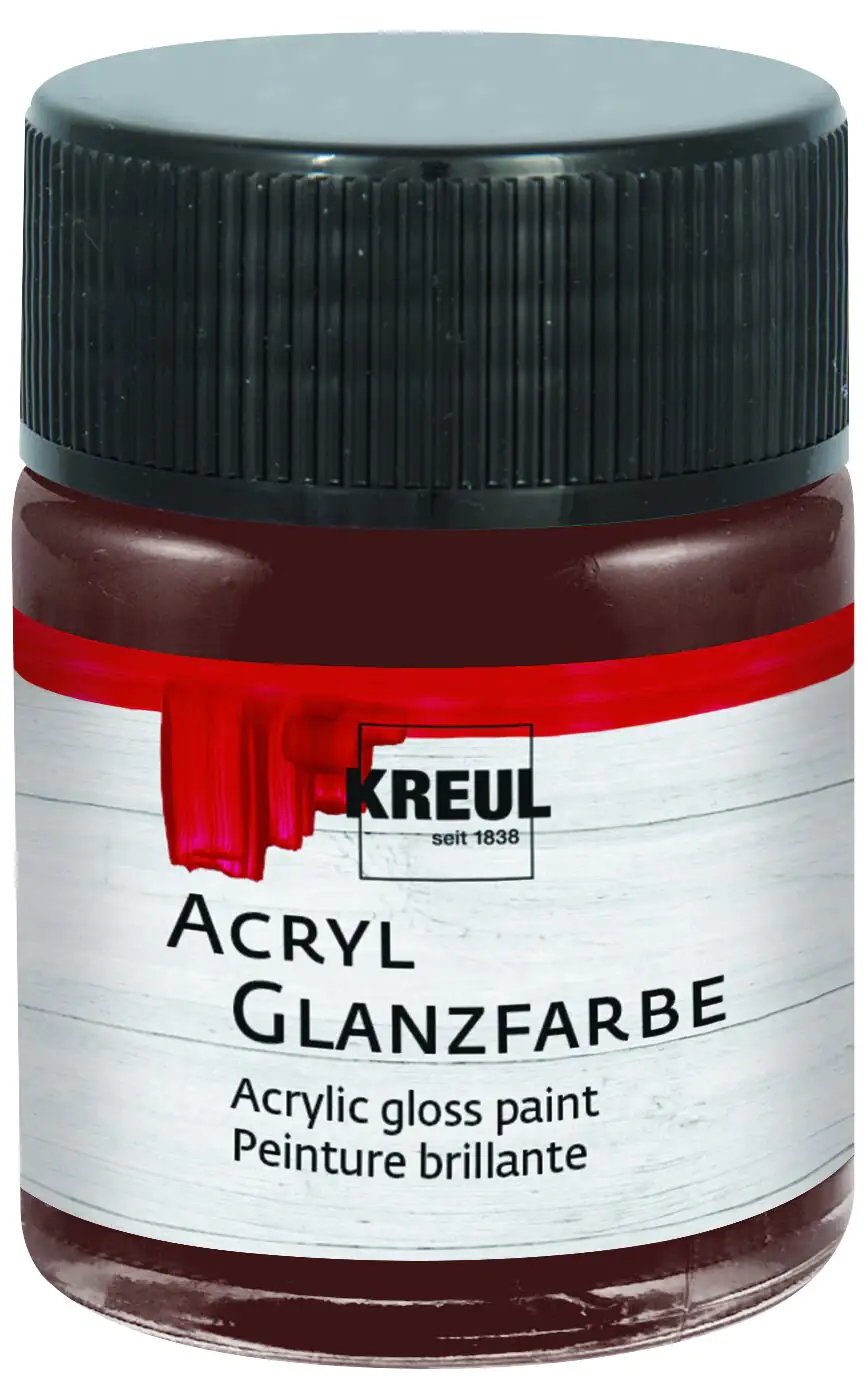 Kreul Acryl Glanzfarbe dunkelbraun 50 ml